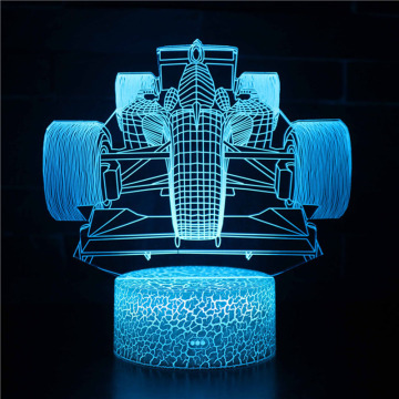 Magiclux Novelty Lighting 3D Illusion LED Lamp F1 Race Car Model Night Lights For Kids Bedroom Decoration Creative Gift Lamps
