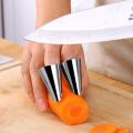 Stainless Steel Finger Protector Fruit Beans Garlic Peeler Vegetable Nuts Peeling Finger Guard Kitchen Cutting Tools