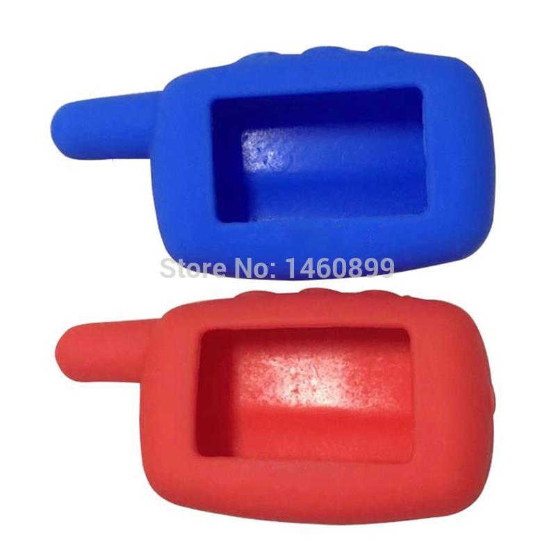 10PCS/lot Silicone Key Case for 2 Way Car Alarm System LCD Remote Control Key Chain Starline A6 A9 A8 A4 Keychain 10 PCS