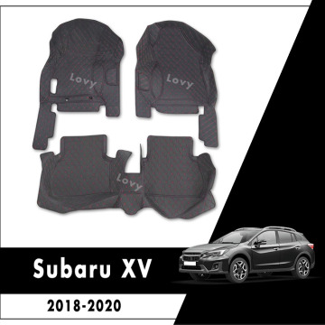 Car Floor Mats For subaru XV 2018 2019 2020 Artificial Leather Rug Surround Auto Interior Accessories Carpets Cover Protect