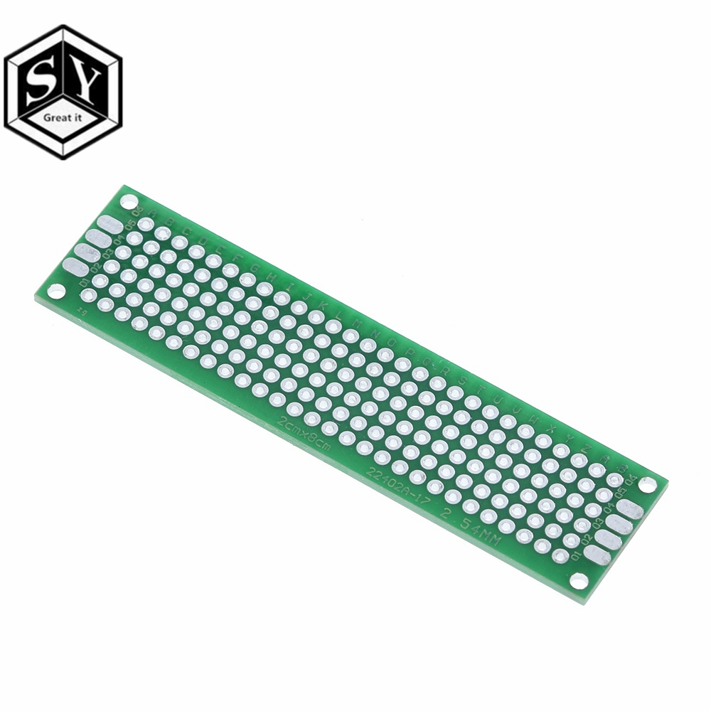 10PCS 2x8 cm double Side prototype pcb 2*8 panel Universal Board green