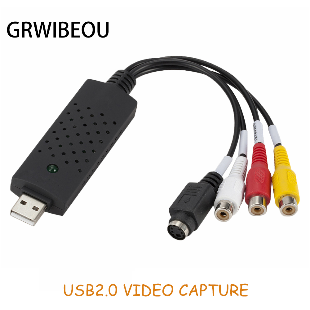 Protable USB2.0 VHS To DVD Converter Analog Video Capture Audio Video DVD VHS Record Capture Card PC Adapter For Windows