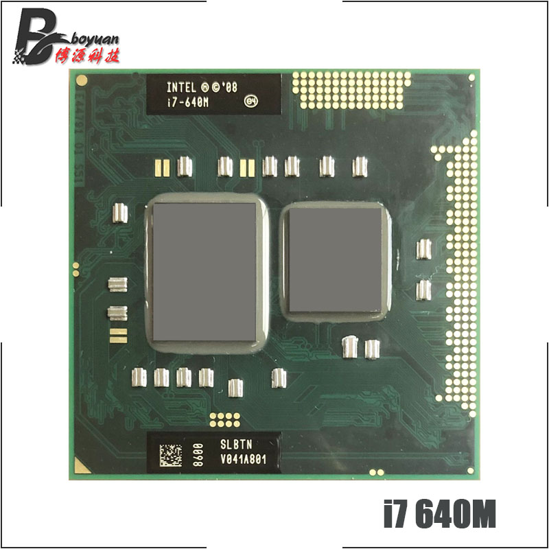 Intel Core i7-640M i7 640M SLBTN 2.8 GHz Dual-Core Quad-Thread CPU Processor 4W 35W Socket G1 / rPGA988A