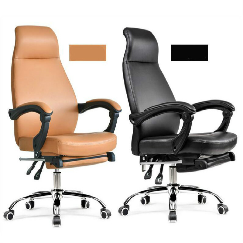 Leather Office Chair Computer Chair Lifting Lengthen Backrest Footrest Lying Rotatable Swivel Chair Boss conference chairs