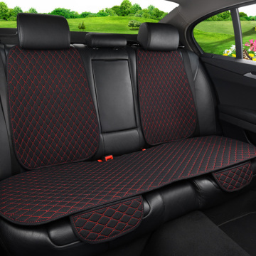 Car Seat Cover Universal Flax Car Rear Seat Cushion with Backrest Four Seasons Interior Auto Chair Seat Carpet Mat Pad