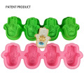 4 Cavities Lotus in the Palm Silicone Candle Soap Hands Mold Patent Hand of Fatima DIY Handmade Mascot Candle Resin Mold
