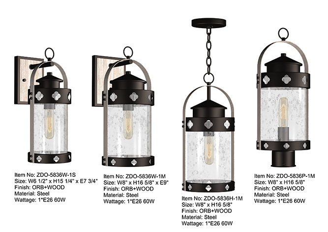 5836 Stylish Metal Outdoor Lighting