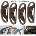 25pcs/Set Sanding Belts 330*10mm 60/80/100/120 Grit Air Finger Sander Sadning Belt high quality for wood