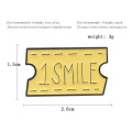 Tickets Enamel Pins 1 Hug 1 Smile 1 Kiss Brooches Cute Sweet Romantic Gifts For Girlfriend Lapel pins Badges For Lover