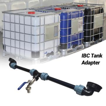 IBC Tank Tap Adapter Polyethylene IBC Tank Thread Faucet With 1 Tube And 2 Curved Connectors Drain Adapter