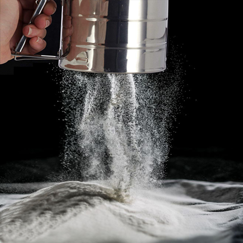 Handheld Flour Shaker Stainless Steel Mesh Sieve Cup Icing Sugar Bake Tool Hand-pressed Hand-pressed Bakery Equipment