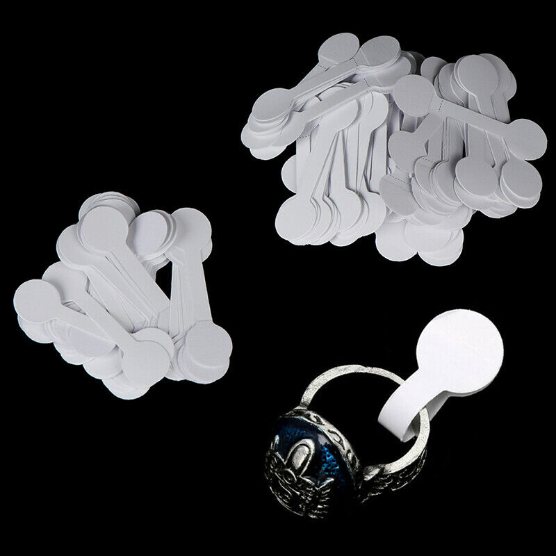 Round Blank Jewelry Labels String Cord Price Tags Portable 100pcs Ring Necklace Paper Self Adhesive Display Accessories