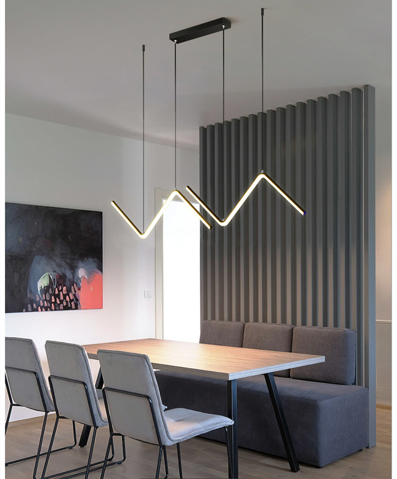 Modern Led Hanging Chandelier For Kitchen Dining Room Minimalist Design Suspension Pendant Lamp Table Home Decor Light Fixture