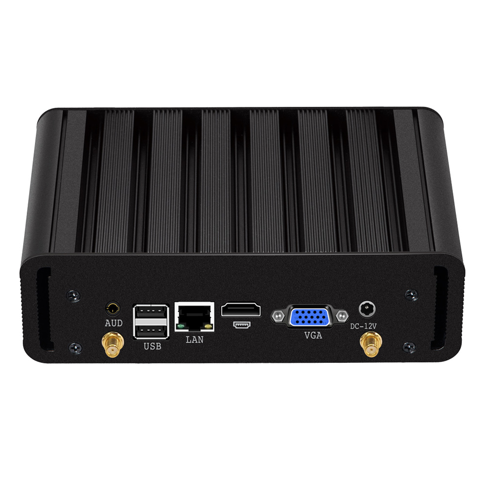 Mini PC 8*USB Windows 10/7/8 DDR3L RAM Wifi Minipc Fanless Intel Core i3 4005U/4010Y i5 4200U HDMI+VGA Mini Comput HTPC TV Box