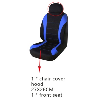 Front Car Seat Covers Front Airbag Ready Sport Bucket , 2-Piece Set