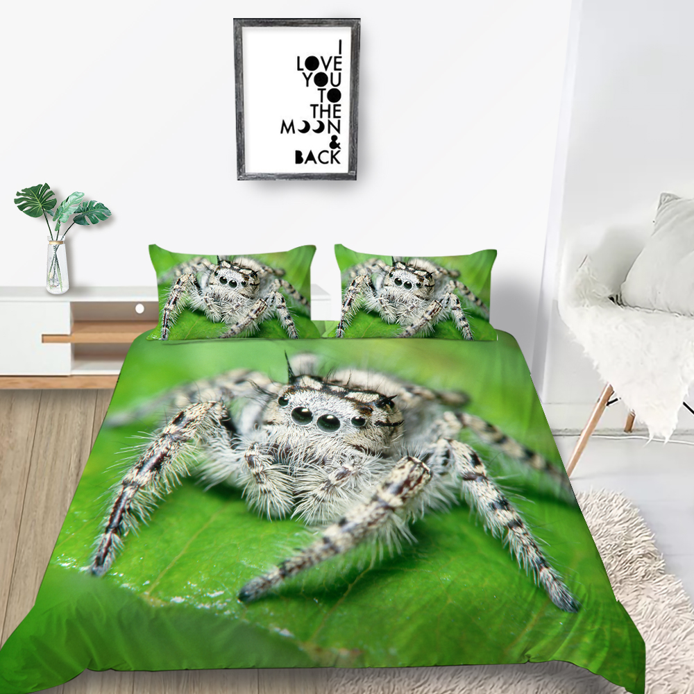 Hot sale 3D Spider Printing Bedding Set Duvet Covers Comforter Bedding Sets Bedclothes (No Bed Sheet)