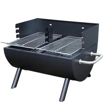 Efficient Time-Saving Tabletop Dual Grill Mini Charcoal BBQ