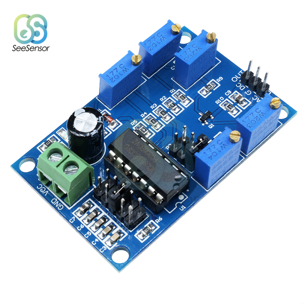 DC 12V 15V ICL8038 Adjustable Signal Generator Module 10Hz-450KHz Medium Low Frequency Triangular/Rectangular/Sine Wave