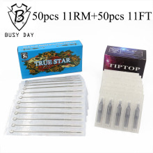 (11RM+11FT) 50pcs True star tattoo needles & 50pcs TIP TOP tattoo tips for tattoo supplier free shipping