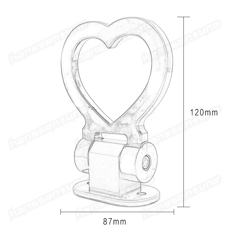 HANSSENTUNE Car accessories Universal ABS Dummy Towing Hook Stylish Accessories Design Rear Front Trailer Car Tuning Heart shap