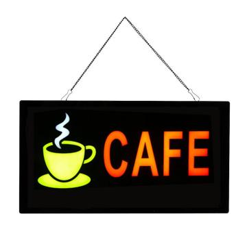 Cafe resin led neon open signboard plaque modern commercial bar coffee decoration club decoration home decoration display panel