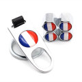 5Pcs/Set France Flag Style Anti-theft Car Wheel Air Tire Valves Tire Leather buckle Valve Caps Stem with Wrench Ring Spanner New