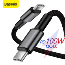 Baseus USB C To USB Type C Cable 100W PD Fast Charger Cord For Macbook for iPad Pro2020 Xiaomi mi 9 10 Samsung S20 Type-C Cable