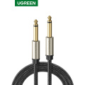 UGREEN Premium 6.35mm 6.5mm Audio Mono Jack 1/4" TS Cable Unbalanced Guitar Patch Cords Instrument Cable Male to Male Adapter