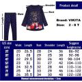 VIKITA Children Cotton Clothing Sets Toddlers Baby Girls Long Sleeve Owl Sequins T shirt and Trouser Pants Girls Autumn Clothes