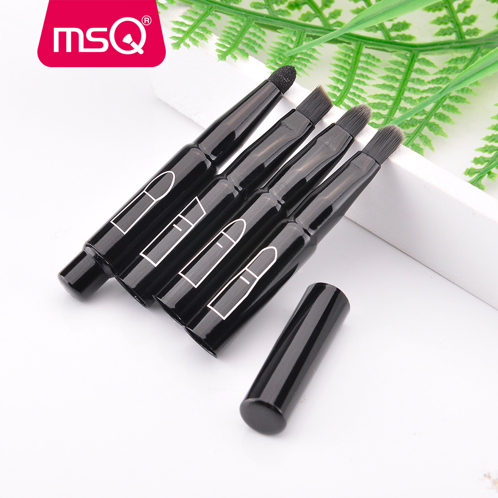 MSQ Four in One Single Makeup Brush for Eyeshader Eyebrow Lip and Sponge Makeup beauty Tools