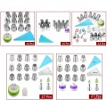 27Pcs/Set Tulip Icing Piping Nozzles Stainless Steel Flower Cream Pastry Tips Nozzles Bag Cupcake Cake Decorating Tools