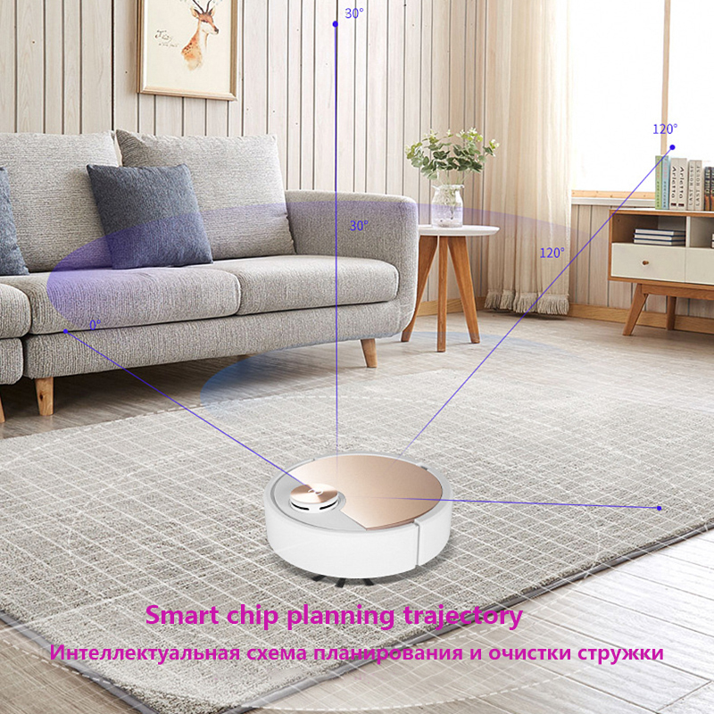 Sweeping Mopping Robot Vacuum Cleaner Xaomi Smart APP Remote Control for Hard Floor and Thin Carpet Slim Body 2000PA Suction