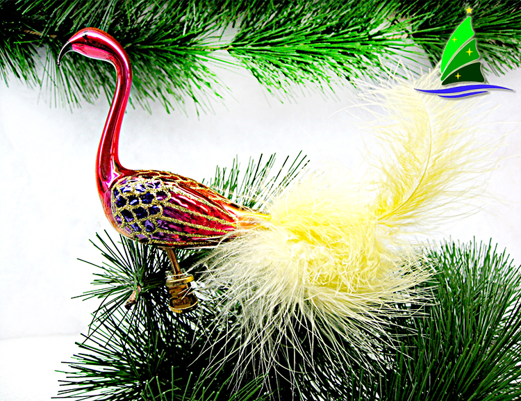 Glass Big Flamingo Figurines Glass Big Flamingo Figurines