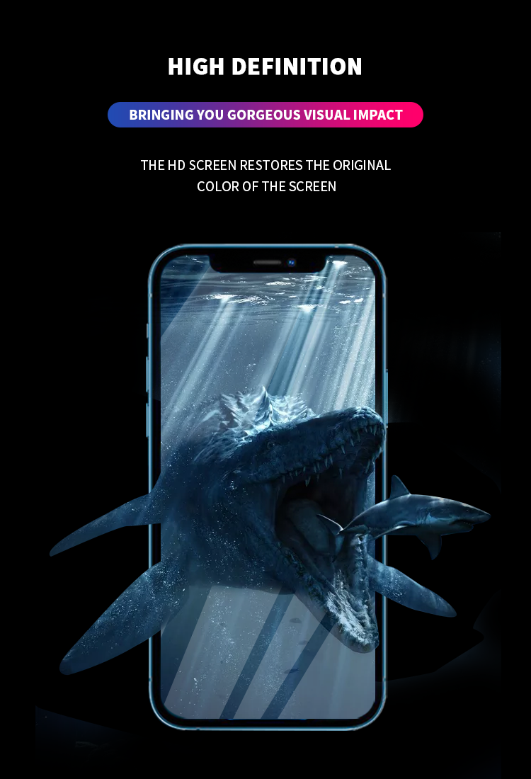 HD tempered glass screen protector for iPhone
