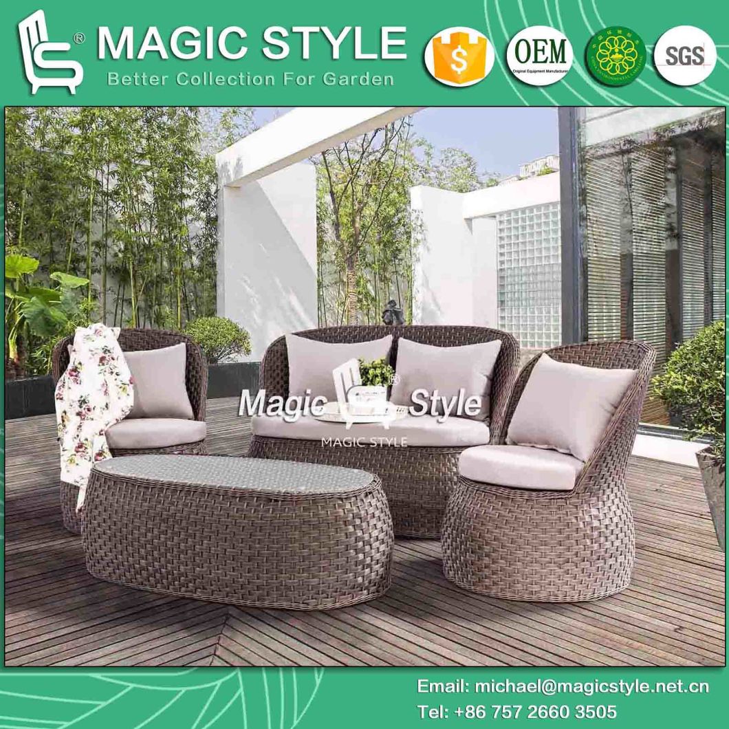 Swan Sofa Set Rattan Sofa New Design Sofa P. E Wicker Sofa Combination Sofa (MAGIC STYLE)