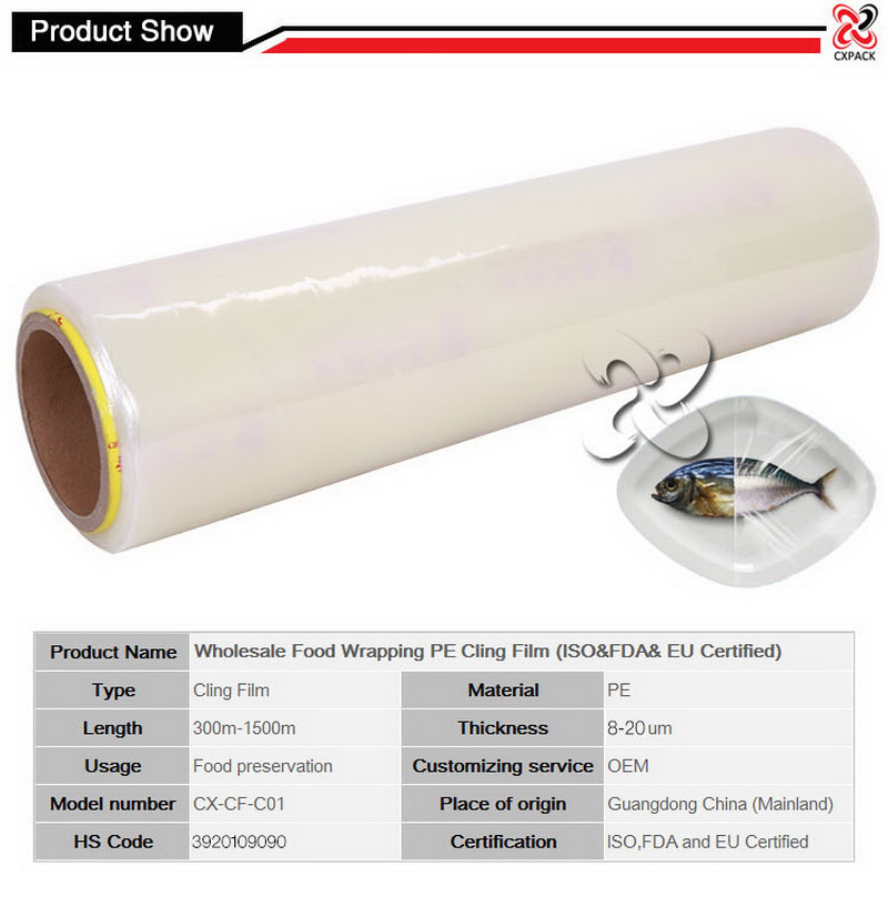 Soft Pe Packaging Pvc Cling Wrap Film
