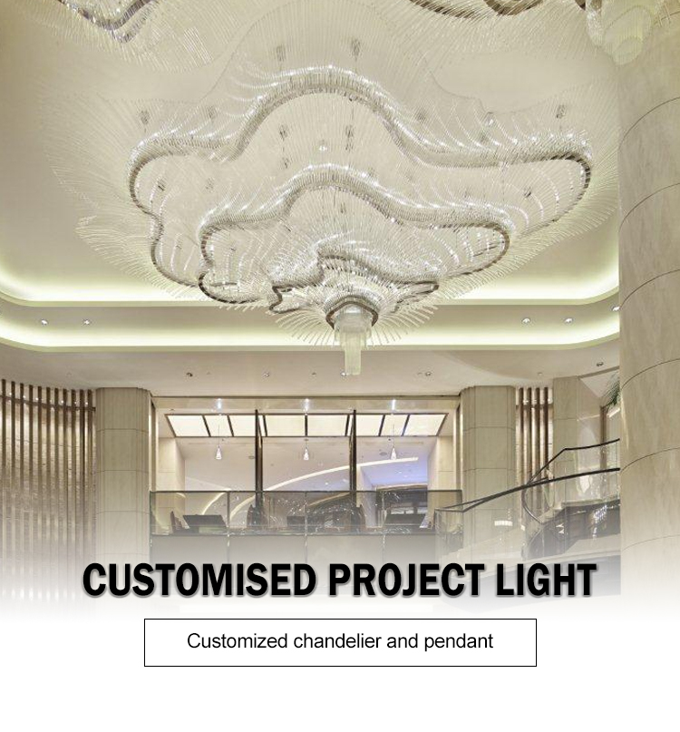 crystal glass led chandelier light