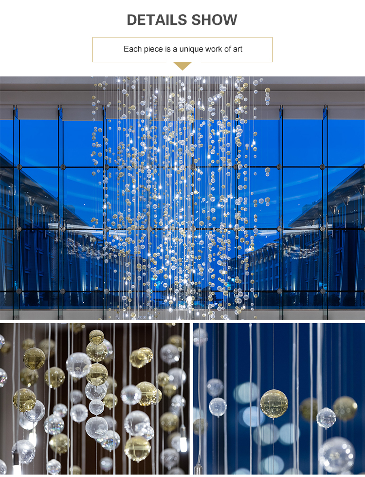bubble ball chandelier