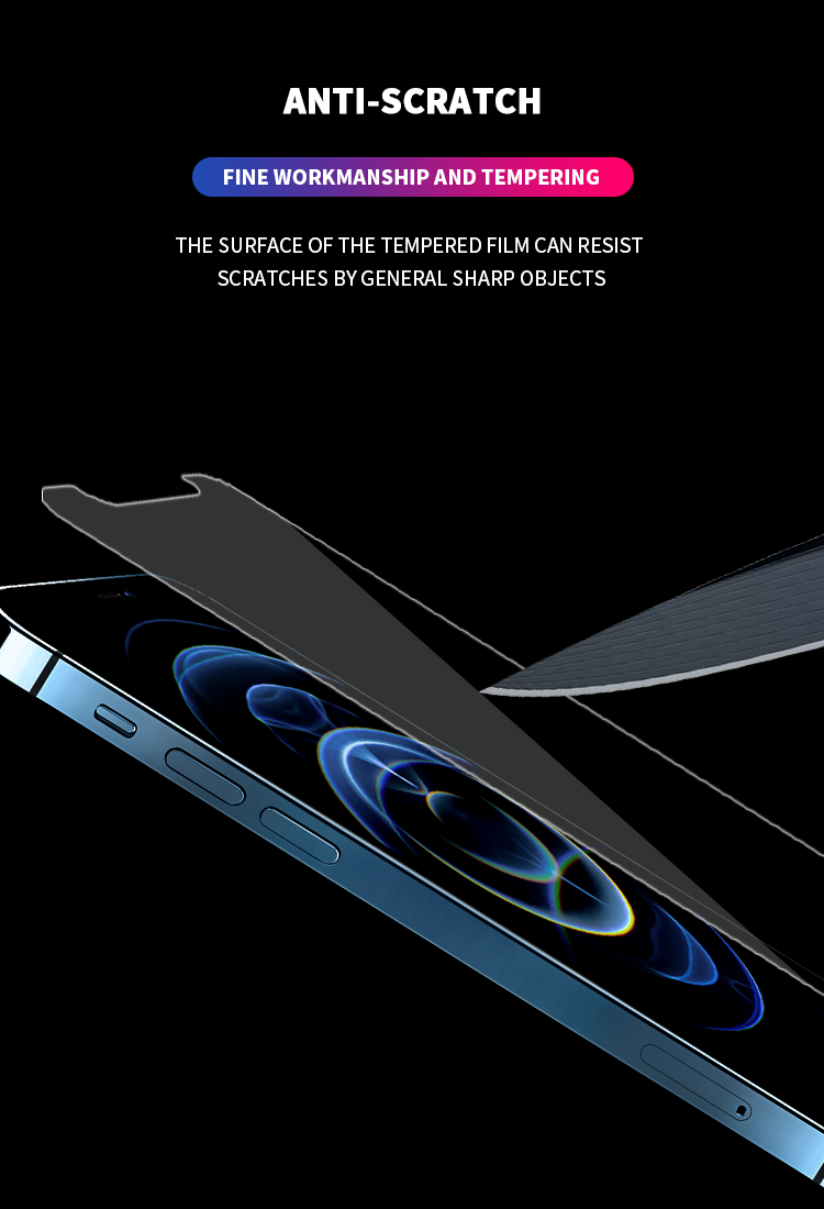 Scratch-resistant tempered glass screen protector for iPhone