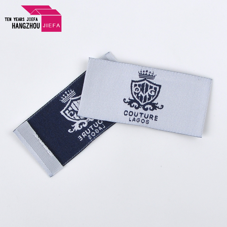 2018 White Color Fabric Woven Label for Garment