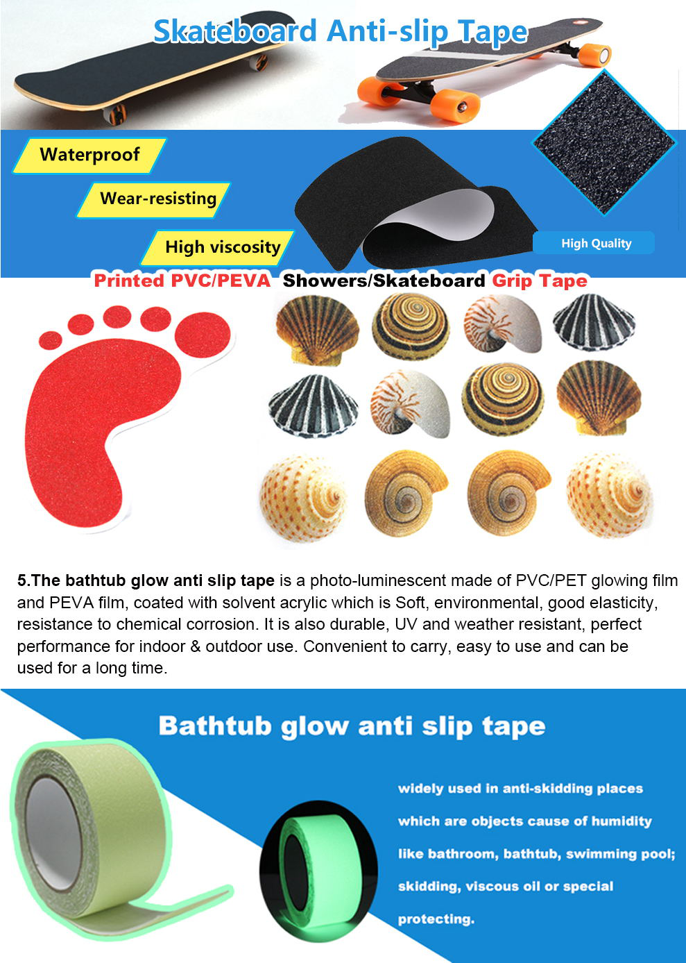Lumious Stair Nosing Anti slip tape