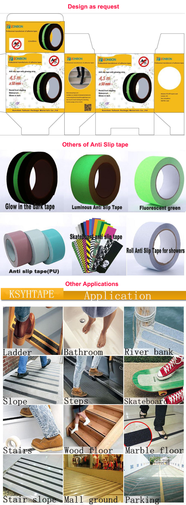 Lumious Stair Nosing Anti slip tape