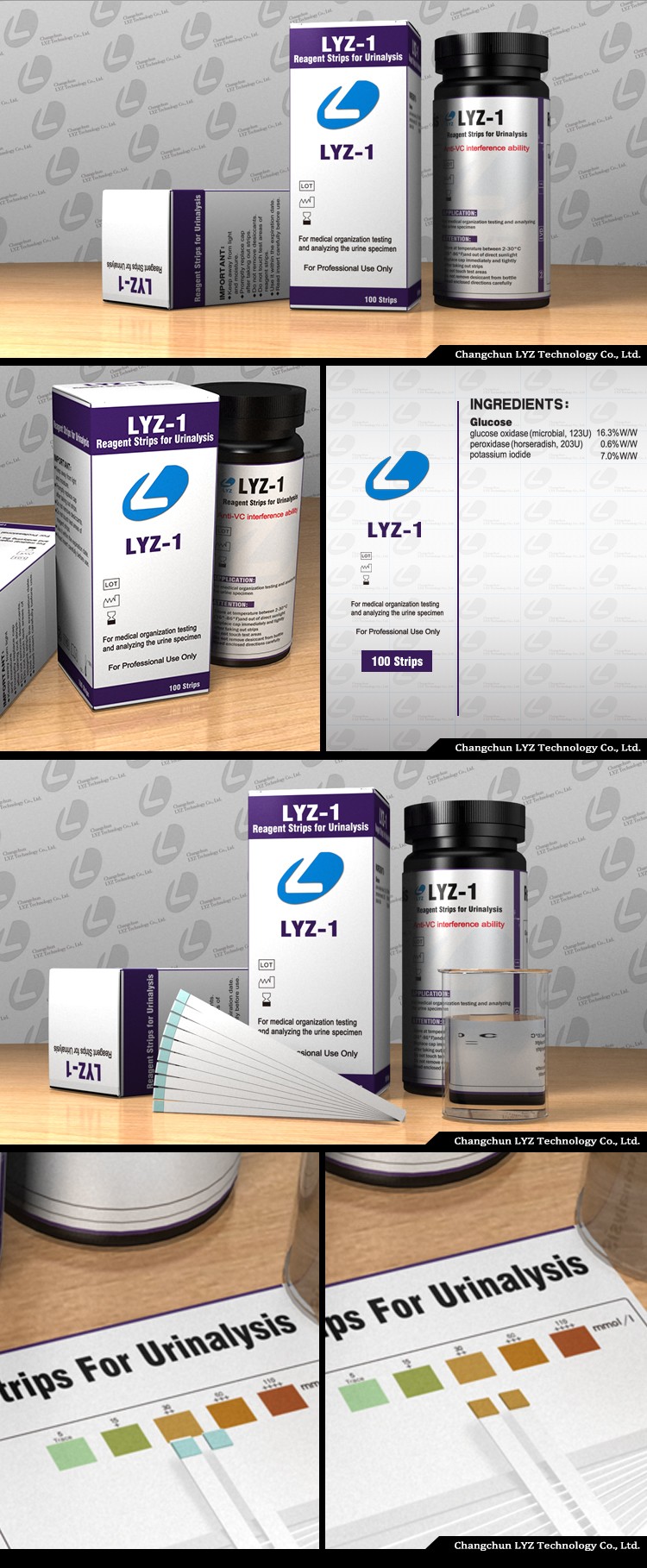glucose urine test strips