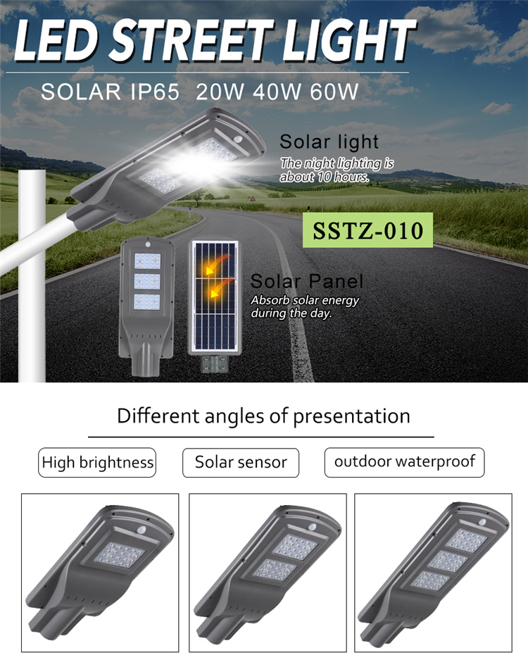 All in one solar street light