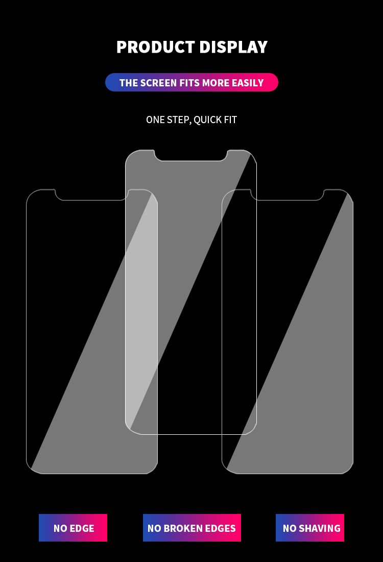 Tempered glass screen protector for iPhone